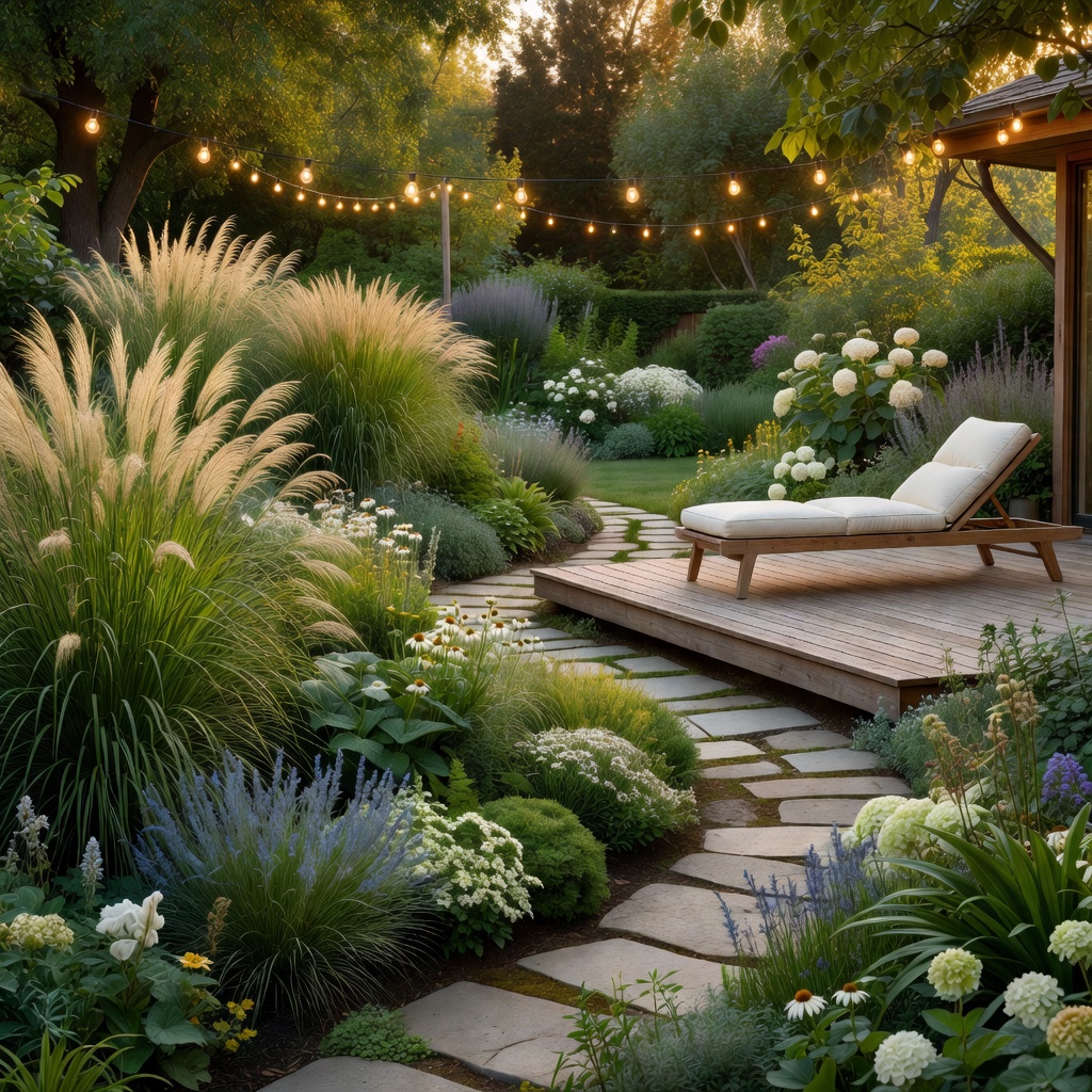 Moderner Naturgarten nach einer FlorAI KI-Gartengestaltung