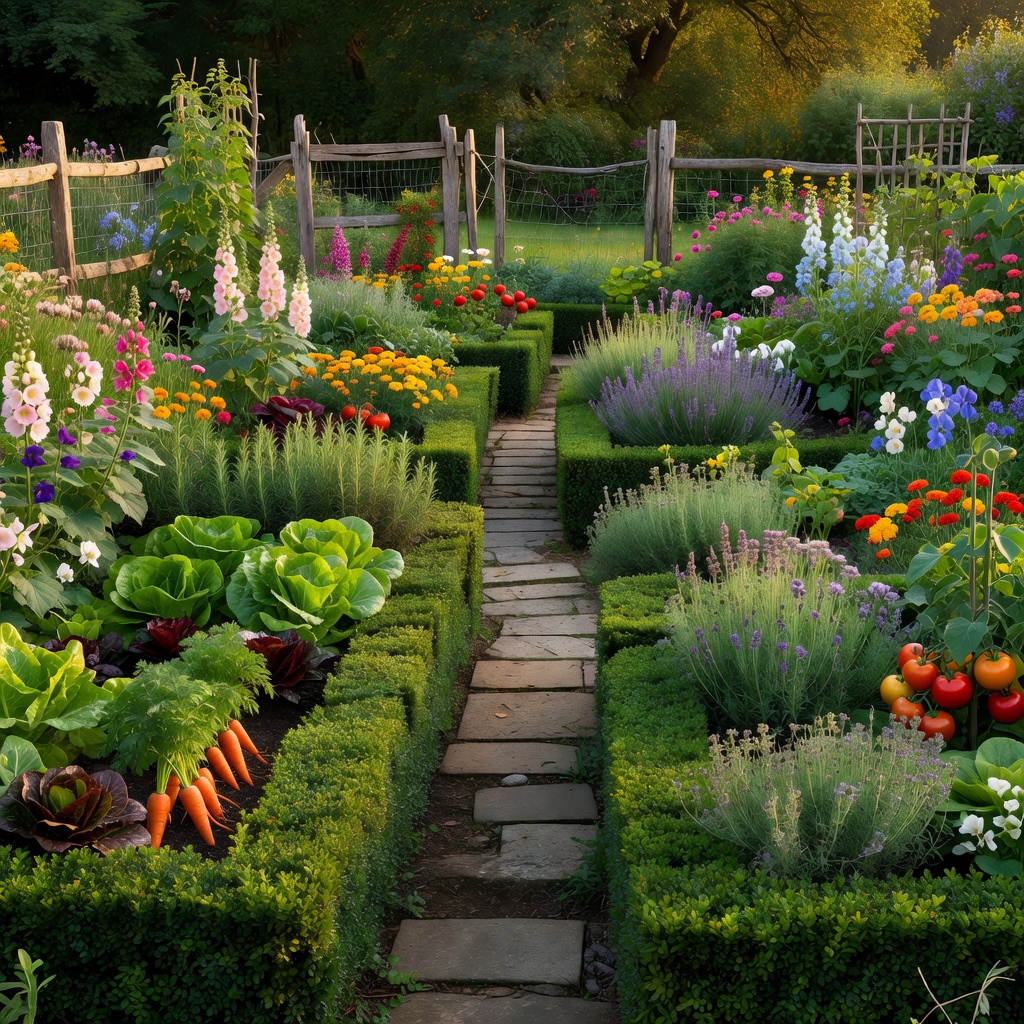Bauerngarten mit FlorAI als KI-Gartendesign visualisiert