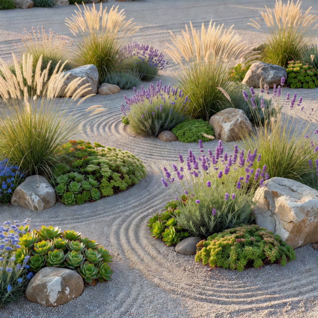 Kiesgarten mit FlorAI als KI-Gartendesign visualisiert